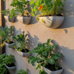 Pvc Pipe Halves Mounted As Wall Planters (Ai Modified)